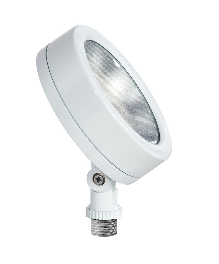 LES13W Floodlight,) LED Lamp, 14 W Fixture, 120 V AC, White Housing