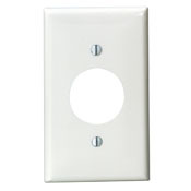 80704-W Standard Size Traditional Wall Plate, 1 Gangs, 2-3/4 in W x 4-1/2 in H, Thermoplastic, White