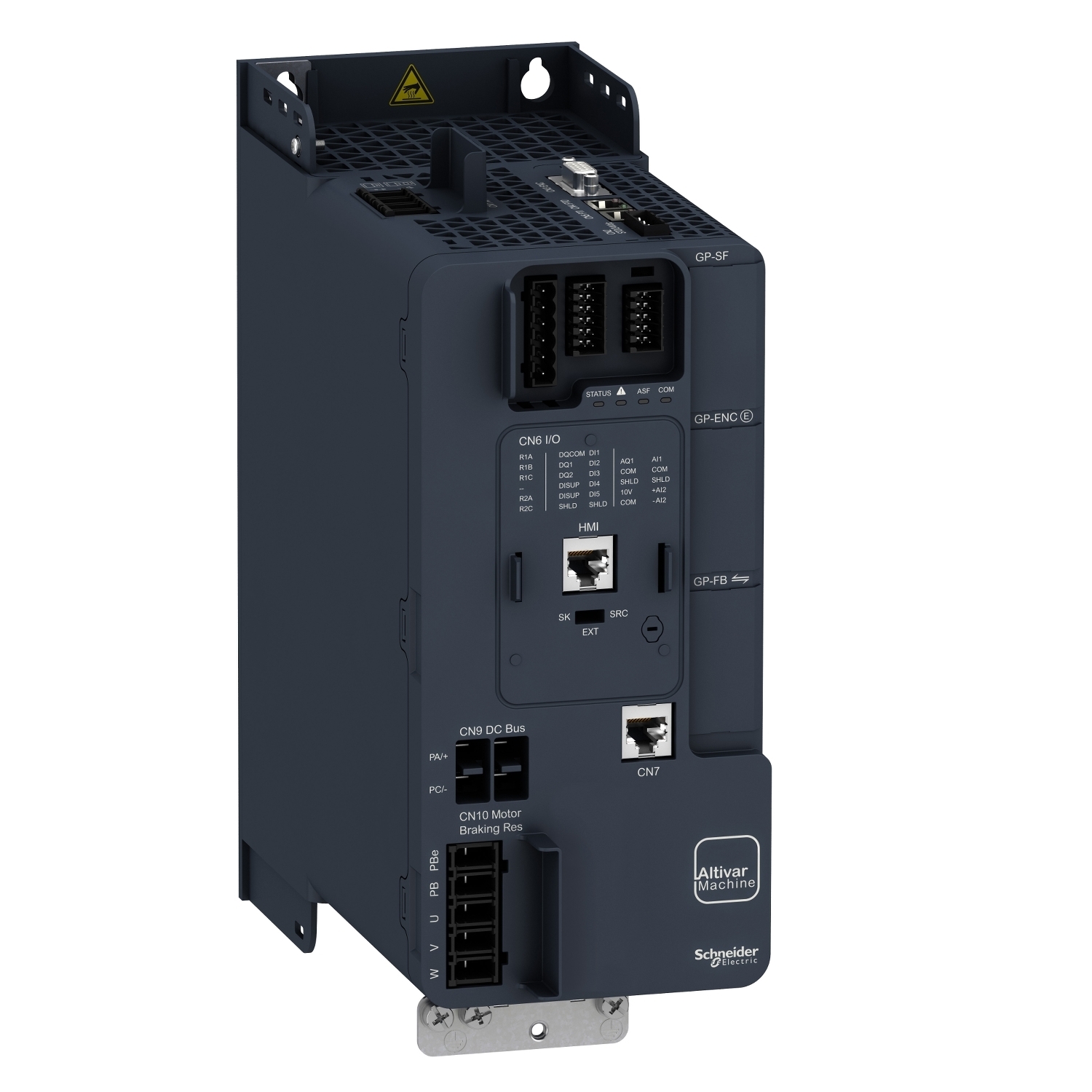 ATV340U75N4 Altivar 3-Phase Variable Speed Drive, 400/480 V, 16.5 A Heavy Duty/24 A Normal Duty, 10 hp Heavy Duty, 15 hp Normal Duty, 4.33 in W x 9.21 in D