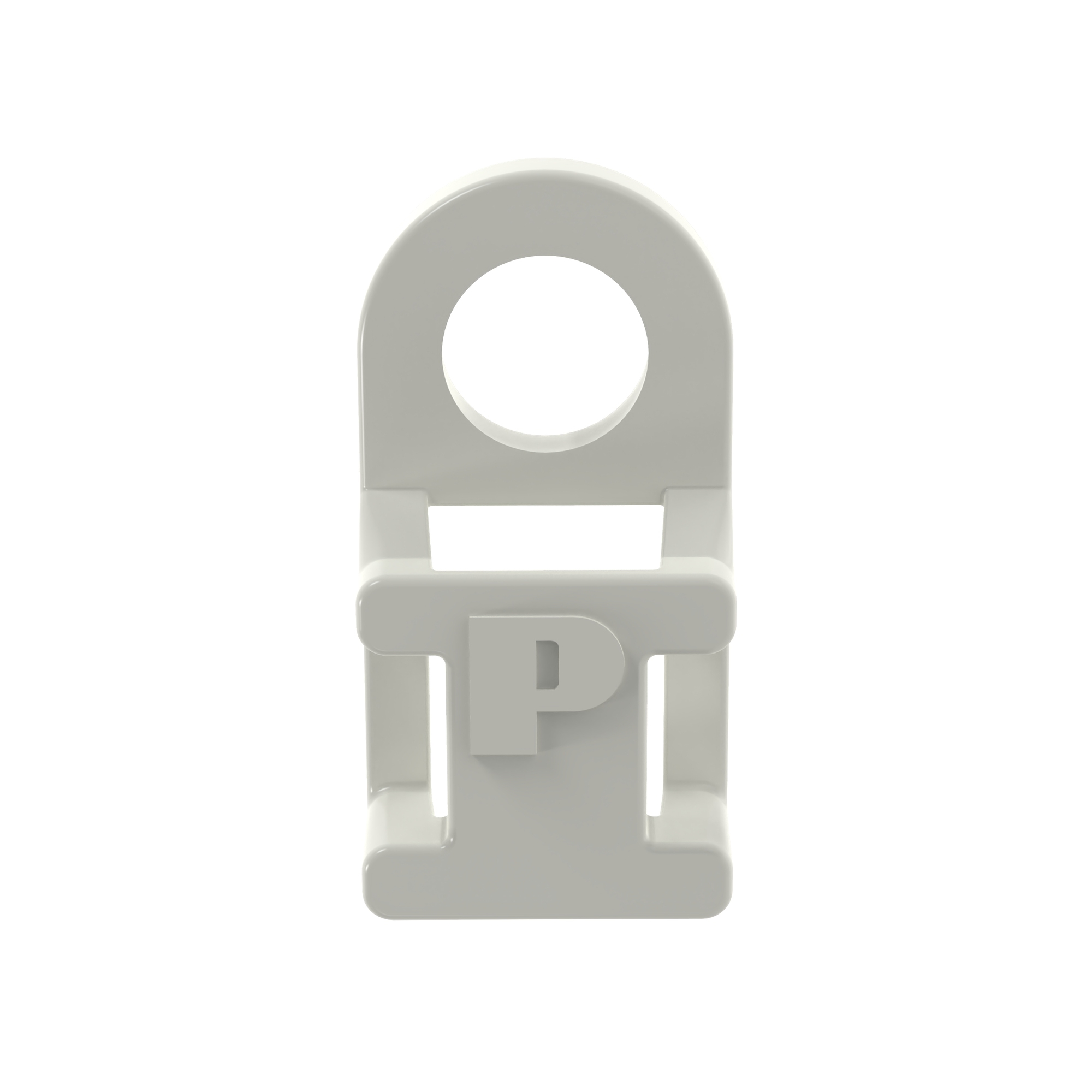 Super-Grip SGTA1S8-C Cable Tie Mount, Natural, PA 6.6, Screw, 0.8x0.37", PK100