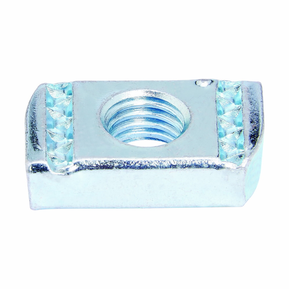 N525ZN 500 Standard Channel Nut With Spring, For Use With B42, B52, B54 and B56 Series Short Channel, 3/8 in THK, 1/2-13 Thread, Steel