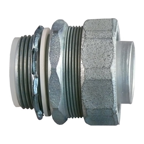 STB-125 Liquid Tight Oiltight Raintight Conduit Connector With Insulated Throat, 1-1/4 in Trade, Straight, Malleable Iron, Triple Coated