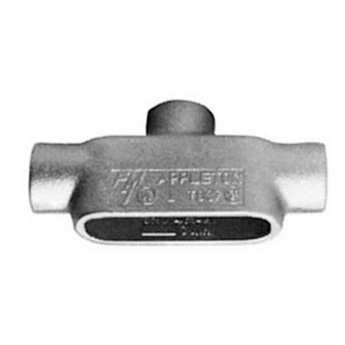 TB47SA Unilets Type TB Conduit Outlet Body, 1-1/4 in Hub, Form 7, 20 cu-in, Cast Aluminum, Epoxy Powder Coated