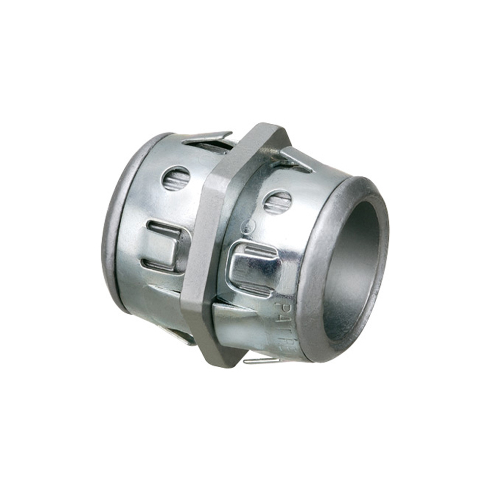 260ST Snap-Tite Box to Box Conduit Connector With (2) Snap-Tite Rings, Box-to-Box Locknut, 1/2 in Trade, For Use With Aluminum/Steel EMT Conduit, Die Cast Zinc