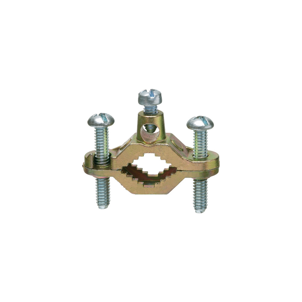 720S Bare Grounding Clamp, 8 to 2 AWG Conductor, Die Cast Zinc