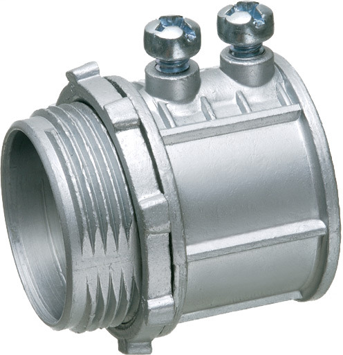 805 Set Screw Connector, 2 in Trade, For Use With Aluminum/Steel EMT/IMC/Rigid Conduit, Die Cast Zinc