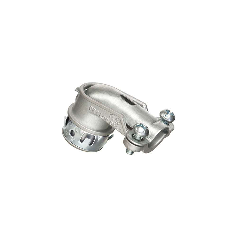 850AST Snap-Tite Cable Connector With Insulated Throat and Spring Steel Clip, 3/8 in Trade, 1/2 in Knockout, 0.44 to 0.75 in Cable Openings, Die Cast Zinc