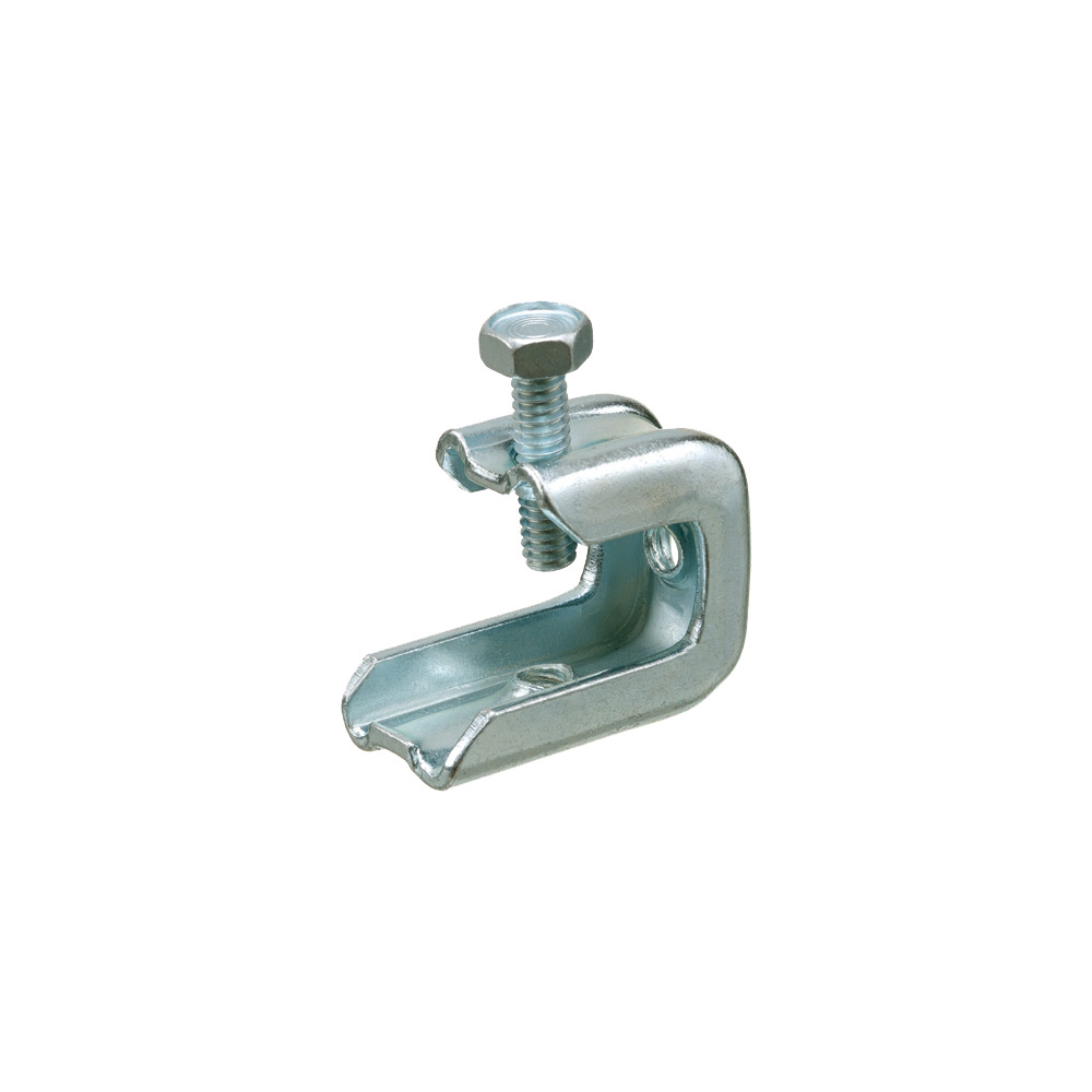 BC38 Square Head Beam Clamp, 3/8-16 Rod, 200 lb Load, Steel, Plated
