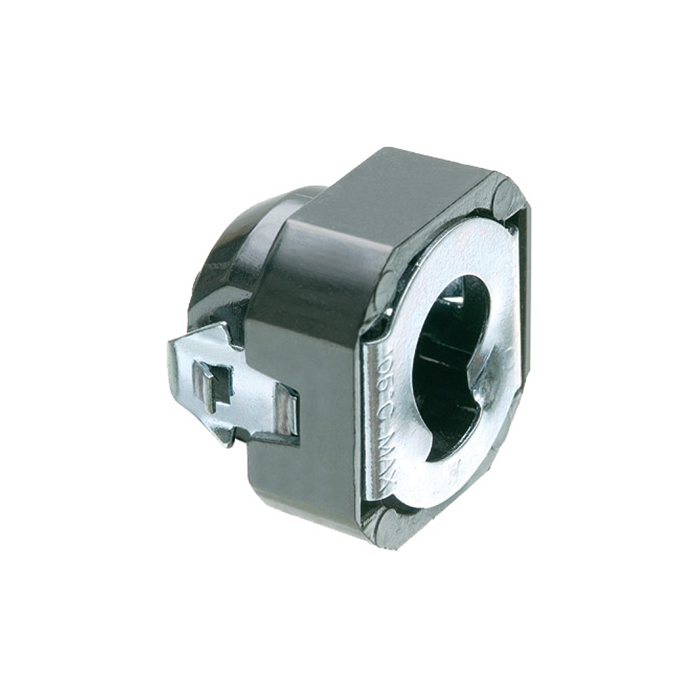 GFSC38B Cable Connector With Spring Steel Clip, 3/8 in Trade, 1/2 in Knockout, Plastic