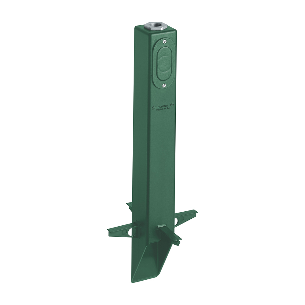 GPL19G Gard-N-Post GP Series Low Profile Fixture Support, 19-1/2 in L x 2-1/4 in W x 2-1/4 in H, Square Shape, In-Ground Mount, Plastic