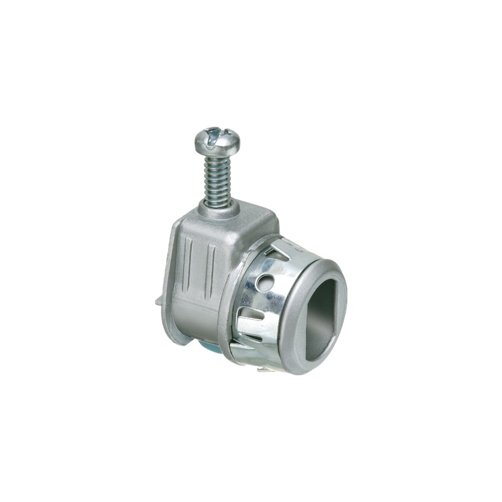 L16ST Snap-Tite Single Screw Cable Connector With Spring Steel Clip, 3/8 in Trade, 1/2 in Knockout, 0.29 to 0.67 in Cable Openings, Die Cast Zinc
