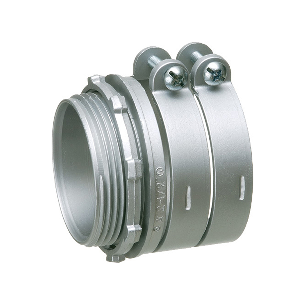 L429 2-Screw Cable Connector With 3.478 in Dia Round End Stop, 3-1/2 in Trade, 3-1/2 in Knockout, 3.63 to 4.155 in Cable Openings, Die Cast Zinc