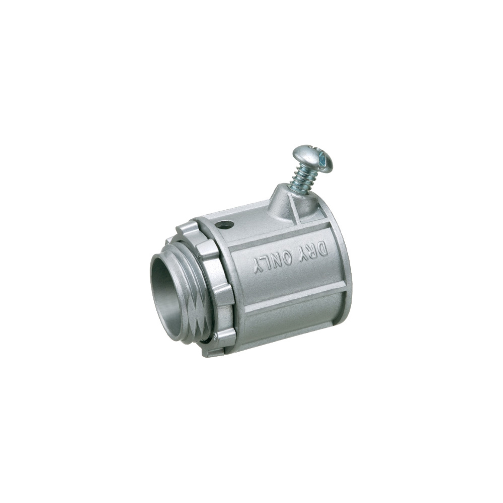 L49 Single Setscrew Cable Connector, 3/4 in Trade, 3/4 in Knockout, 0.82 to 0.91 in Cable Openings, Die Cast Zinc