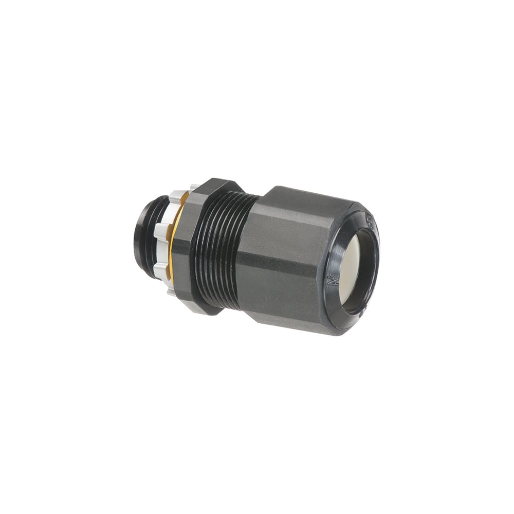 LPCG754BL Colorgrip Low Profile Oiltight Strain Relief Cord Connector, 3/4 in Trade, 0.24 to 0.472 in Cable Openings, Nylon/Polyethylene/Santoprene/Zinc