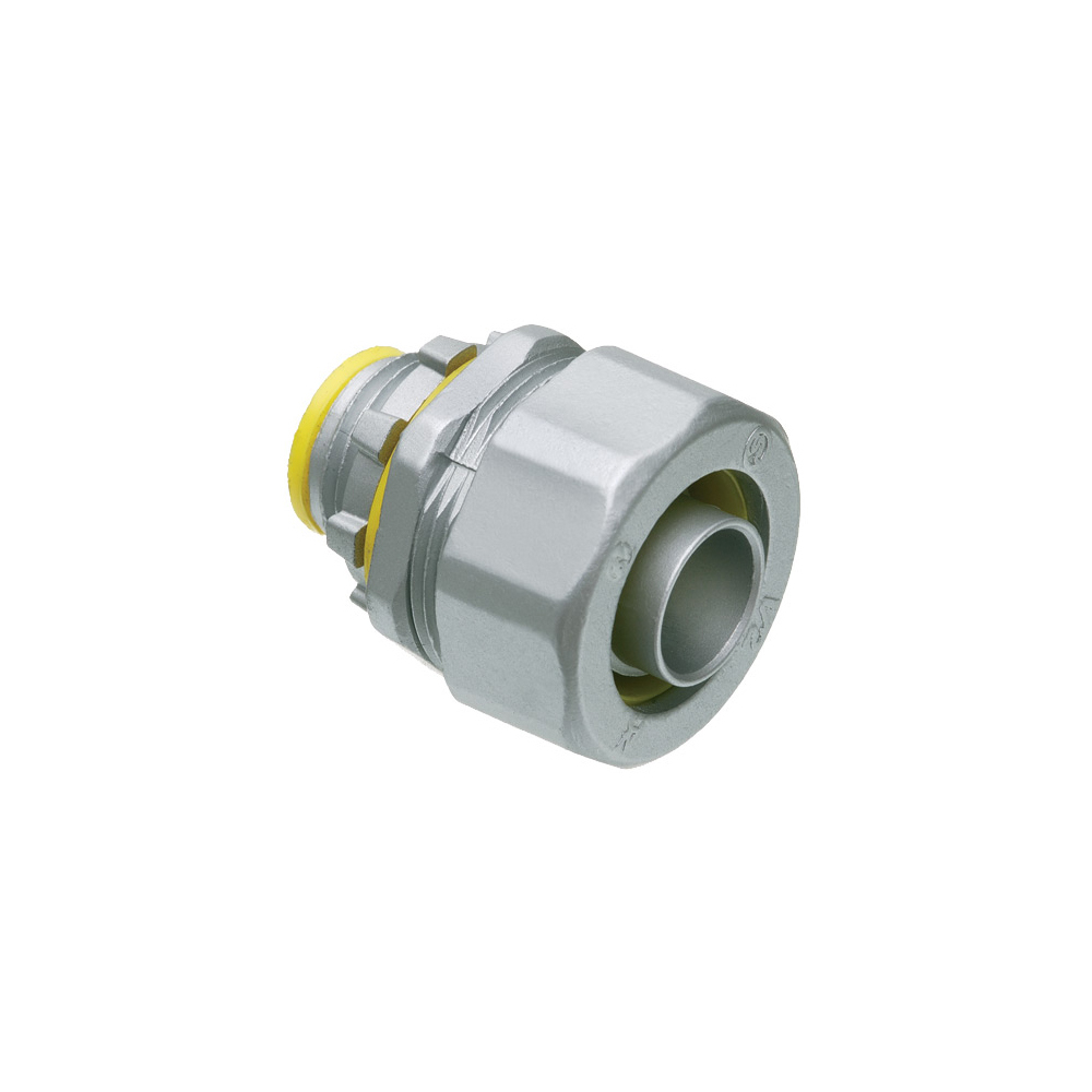 LT50A Form B Insulated Throat Straight Connector With Insulated Throat, 1/2 in Trade, Die Cast Zinc