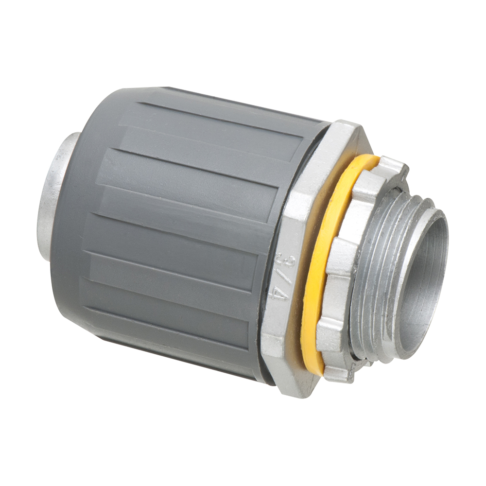 LT7 Snap2IT Push-In Straight Liquid Tight Conduit Connector, 3/4 in Trade, Die Cast Zinc