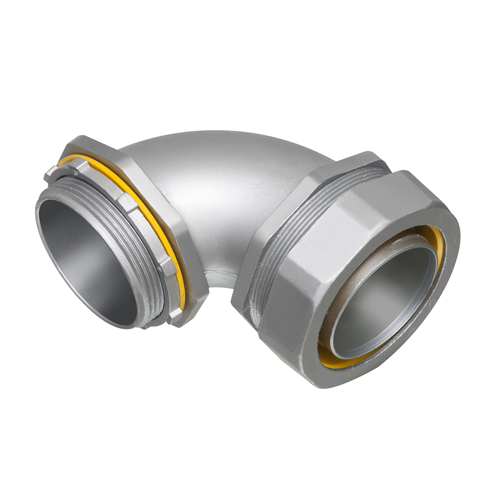 LT90200 Connector With 2 in Knockout, 2 in Trade, 90 deg, Die Cast Zinc