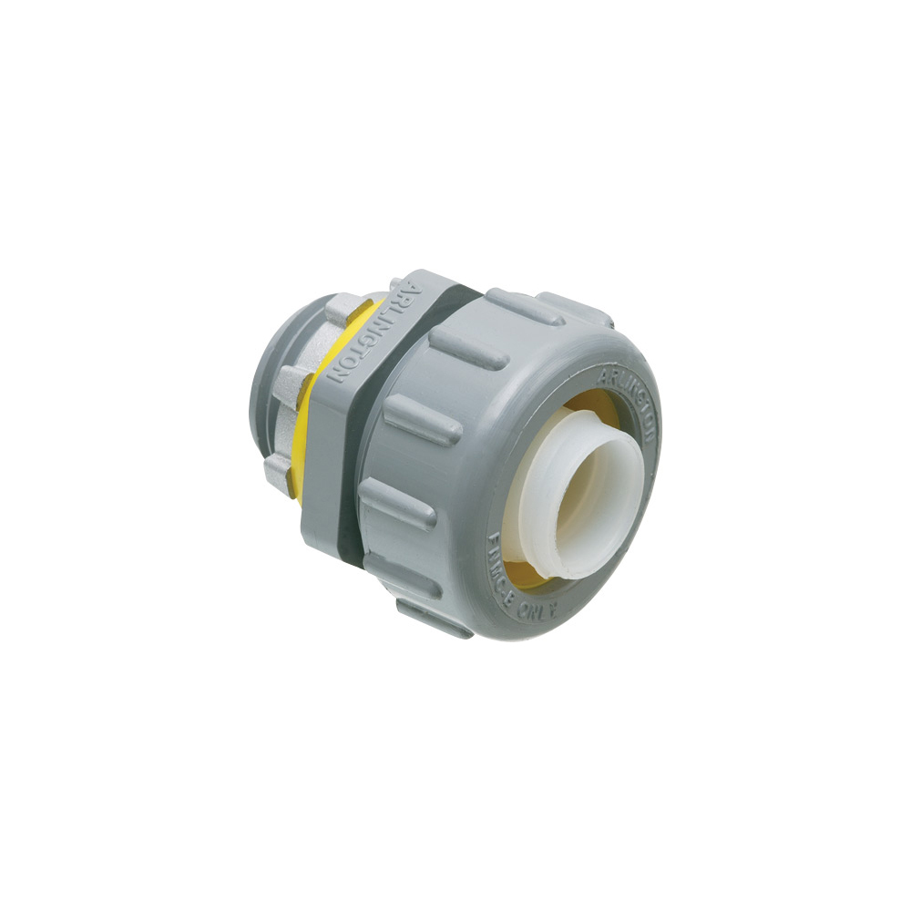 NMLT38 Straight Liquid Tight Conduit Connector, 3/8 in Trade, Plastic