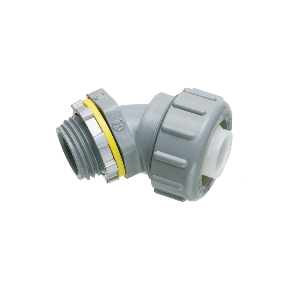 NMLT4550 Form B Connector With 1/2 in Knockout, 1/2 in Trade, 45 deg, Plastic