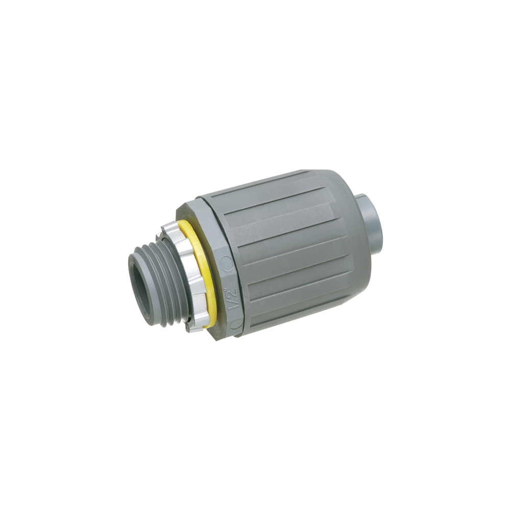 NMLT7 Snap2IT Non-Metallic Straight Liquidtight Conduit Connector With 3/4 in Knockout, 3/4 in Trade, Plastic