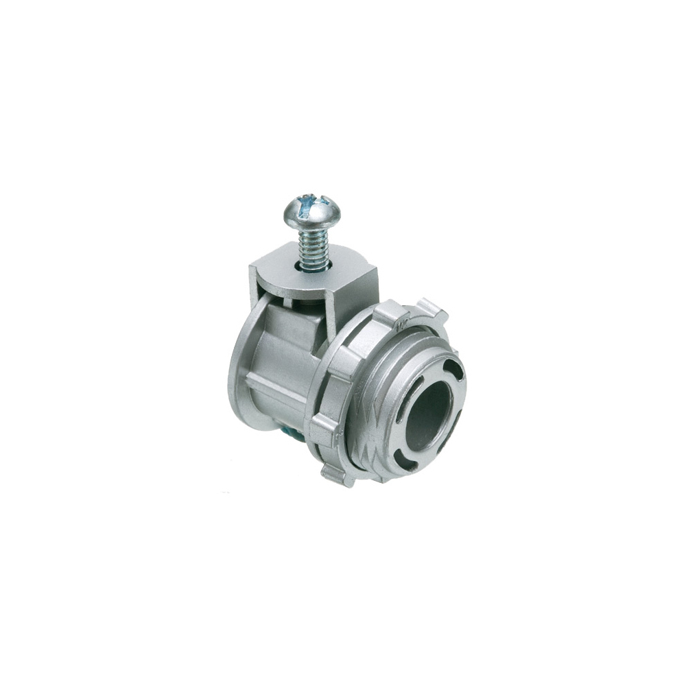 SG75 Saddlegrip Straight Cable Connector With 0.82 in End Stop, 3/4 in Trade, 1/2 in Knockout, 0.84 to 1.11 in Cable Openings, Die Cast Zinc