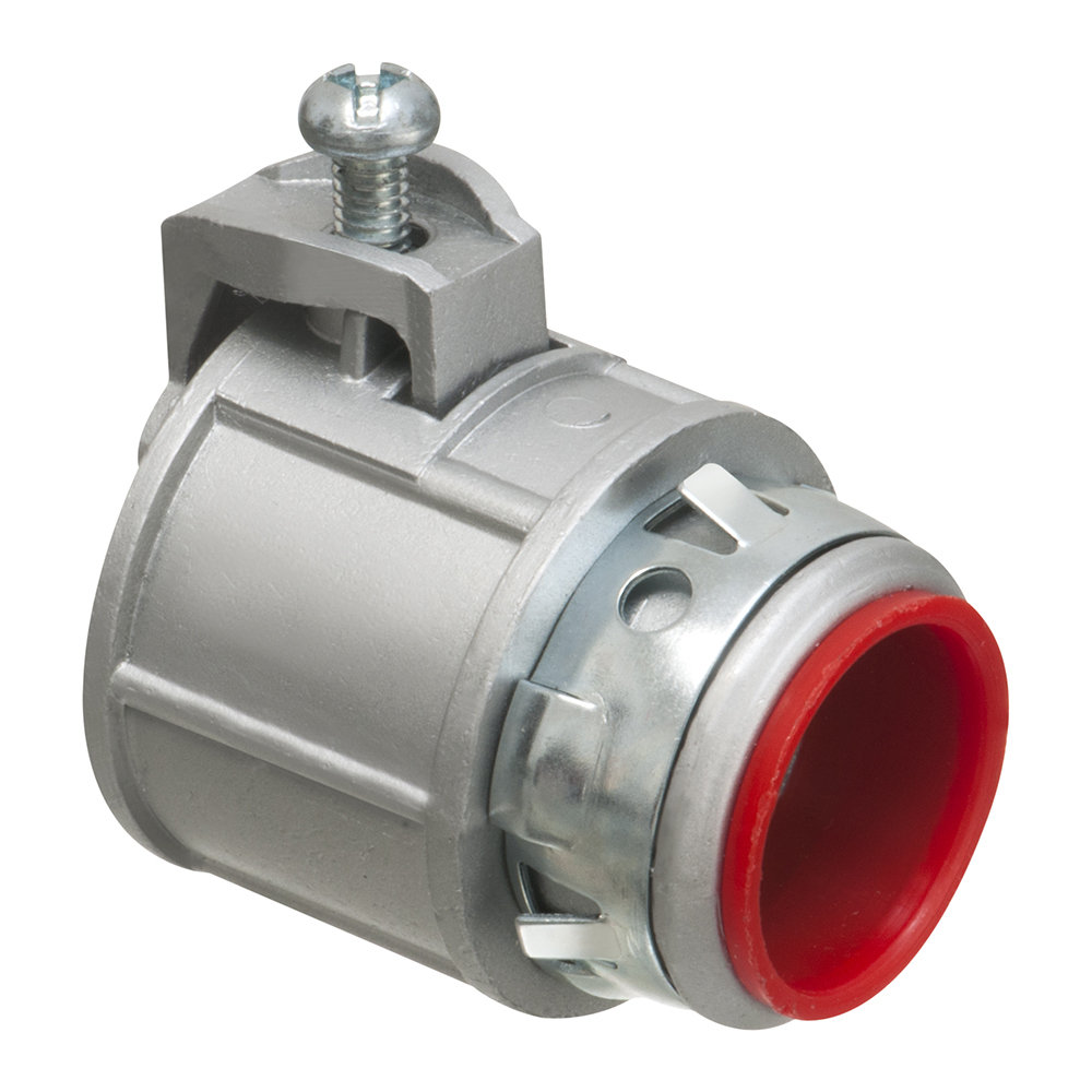 SG75AST Saddlegrip Straight Cable Connector With Insulated Throat, 3/4 in Trade, 3/4 in Knockout, 0.84 to 1.11 in Cable Openings, Die Cast Zinc