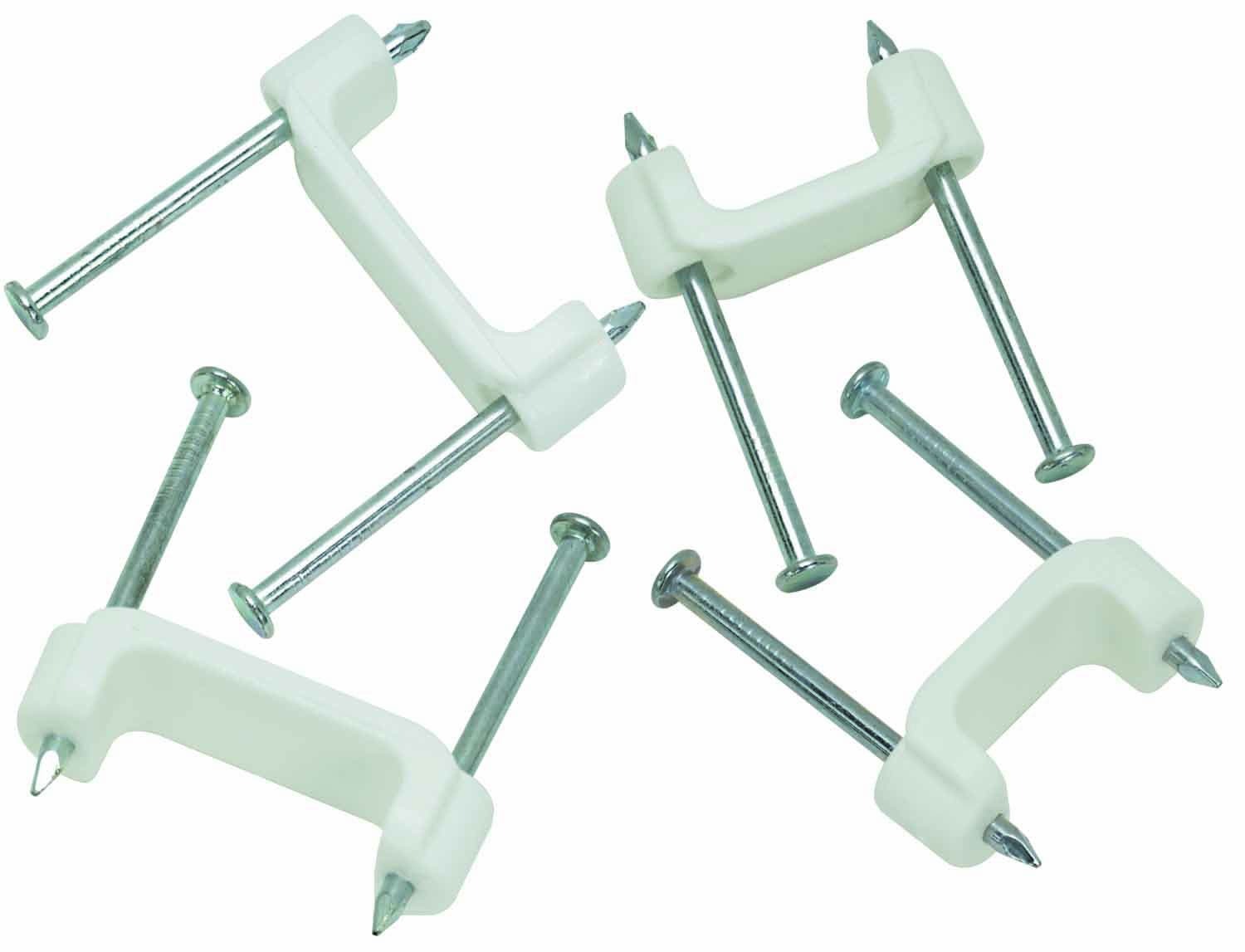 BPS2-5M Plastic Insulated Cable Staple for Romex, Non-Metallic and Underground Feeder, 1/2 inch, Bucket of 5000