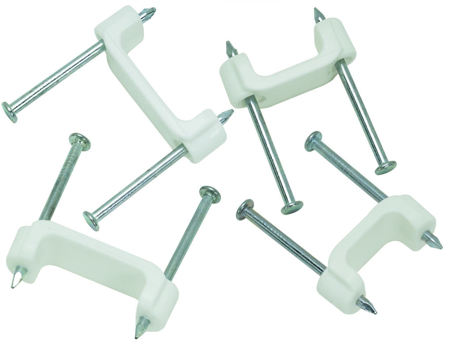 BPS2B-JR Plastic Insulated Cable Staple for Romex, Non-Metallic and Underground Feeder, 1/2 inch, Jar of 400