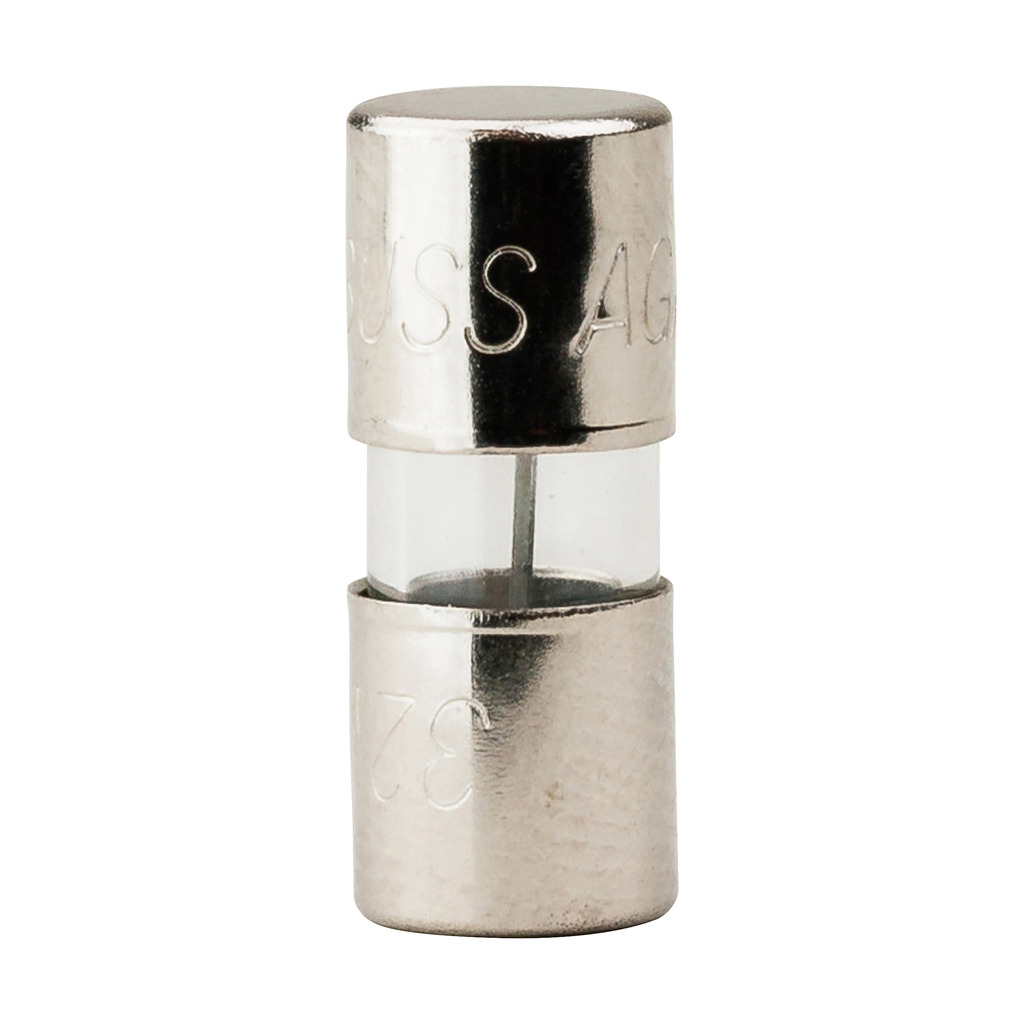 AGA-20 Small Dimension Fast Acting Fuse With Nickel Plated Brass End Caps, 20 A, 32 V AC, 1 kA Interrupt, Cylindrical Body