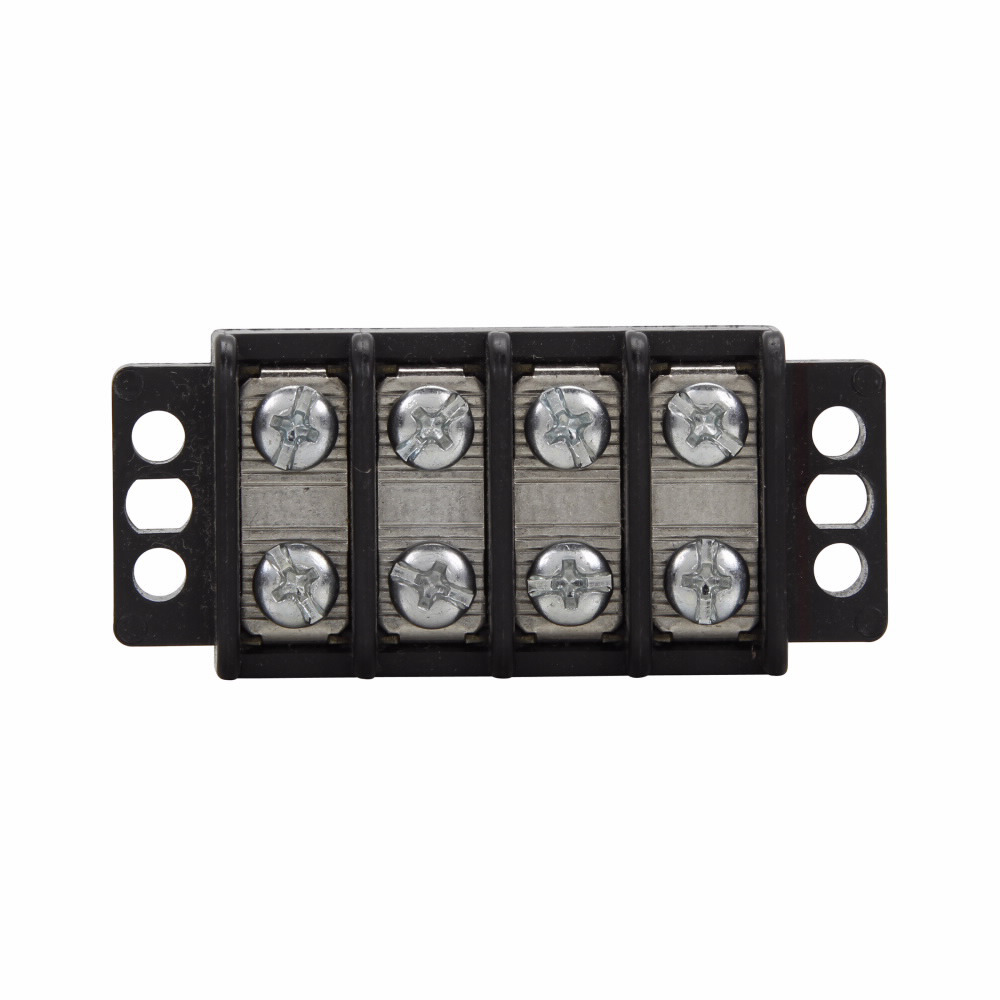 TB200-02 Double Row Terminal Block Strips and Barrier Block, 300 V, 30 A, Black