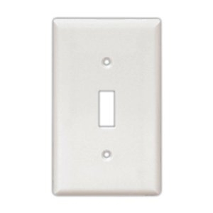 Eaton Toggle wallplate, Brown, Toggle Cutout, Thermoset, Four- gang, Standard, ED Box