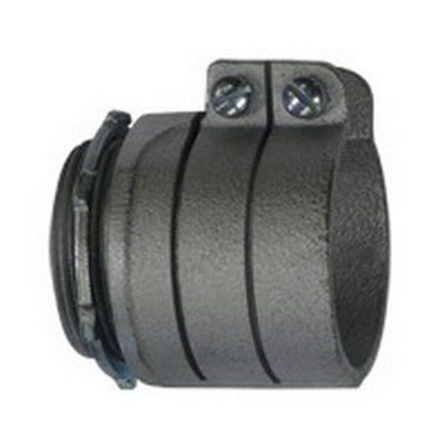 7485 Straight Conduit Connector With Locknut, 1-1/2 in Trade, 1.63 to 1.95 in Cable Openings, For Use With Armored/FMC Cable, Malleable Iron, Zinc Electroplated