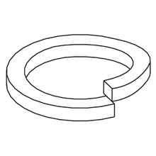 3/4LWZN Lock Washer, 3/4 in, Stainless Steel, Zinc Plated