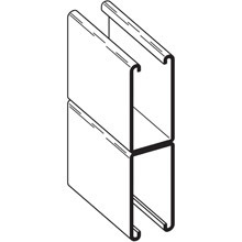 B11A-120GRN Back to Back Metal Framing Channel, 120 in L 1-5/8 in W 12 ga THK, Steel, Dura Green, Domestic