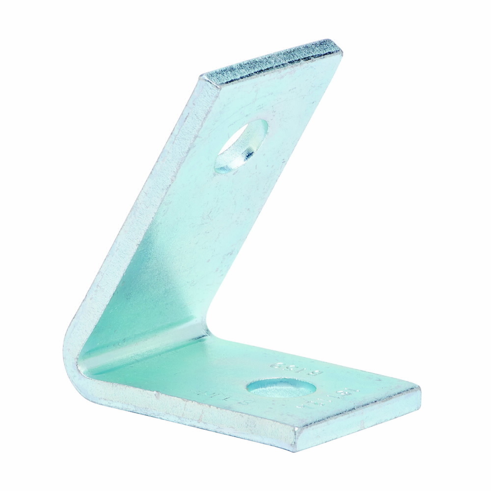 B159ZN Closed Angle, 2 Holes, 2-1/2 in L, 60 deg Bend Angle, Steel