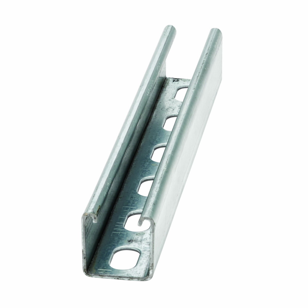 B22SH-240GLV Slotted Strut Channel, 20 ft x 1-5/8 inch x 1-5/8 inch, Pre-galvanized Steel, SH Holes, 12 Gauge
