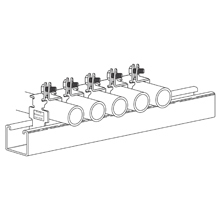 B2609ZN Twist Ear 2-Piece Pipe Clamp, 3/4 in Conduit, 500 lb Load, Low Carbon Steel
