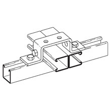 B266GRN U-Support, 6 Holes, 7-1/32 in W, Strip Steel