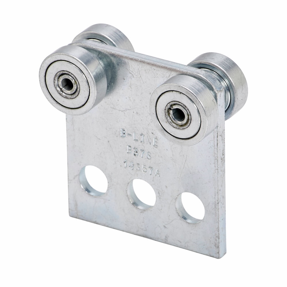 B376ZN 4-Bearing Trolley Assembly, For Use With Strut and BF Fittings, 300 lb at 600 rpm, 450 lb at 300 rpm and 600 lb at 100 rpm Load Capacity, 3-1/8 in L x 1-5/16 in W x 3-3/8 in H, Four Bearing, Steel
