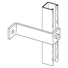 B407-8ZN B407 2-Piece U-Support, 2-5/8 in Conduit, 2-5/8 in Dia Outside, Steel