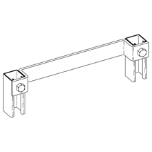 B411-12ZN Ladder Rung, 2-Hole, Steel