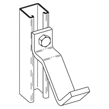 B438ZN Pipe Support Bracket, 4-1/4 in L x 4 in W x 3/8 in THK, Steel