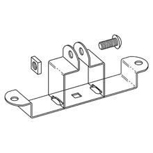 B460-22ZN Fluorescent Fixture Hanger, 1-5/8 in W, For Use With B22, B24, B26 and B32 Channel, Steel, Electro-Plated Zinc