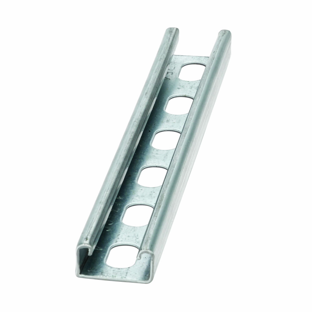 B54SH-120GLV Slotted Strut Channel, 10 ft x 1-5/8 inch x 13/16 inch, Pre-galvanized Steel, SH Holes, 14 Gauge