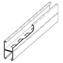 B54SHA-240GLV Back to Back Metal Framing Channel, 240 in L 1-5/8 in W 12 ga THK, Steel, Pre-Galvanized, Domestic
