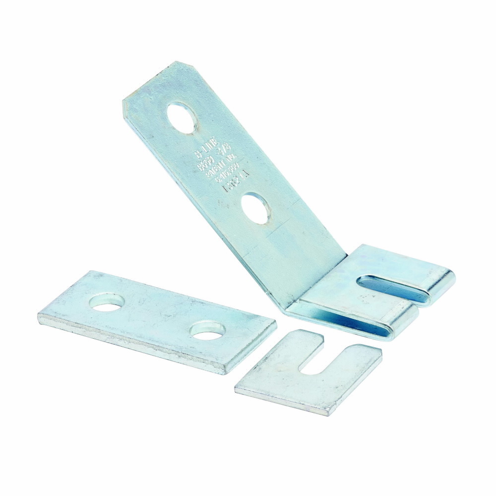 B650-3/8ZN Seismic Retrofit Bracket, 1-5/8 in W x 7/32 in THK, Steel
