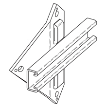 B810-12ZN Utility Pole Bracket, 7-25/32 in L x 12 in W x 1/4 in THK