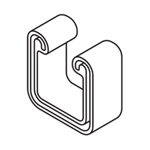 B823-22AW Profile End Cap, For Use With 1-5/8 x 1-5/8 in B22A, B24A, B26A Series Back to Back Channel, PVC