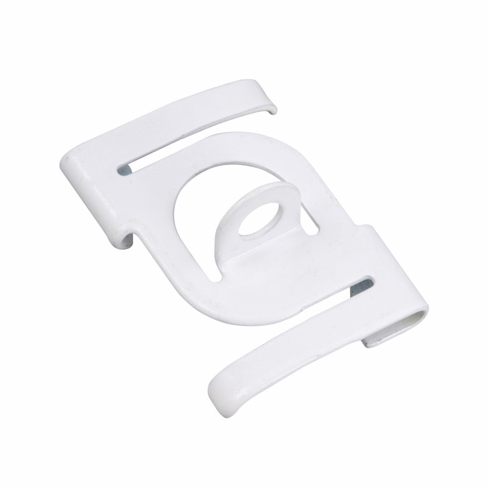 BA-4-16-H Sign Hanger, For Use With Fasteners, Acoustical Tee Fasteners and Supports Signs from 15/16 in T-Bars, High Carbon Steel, White