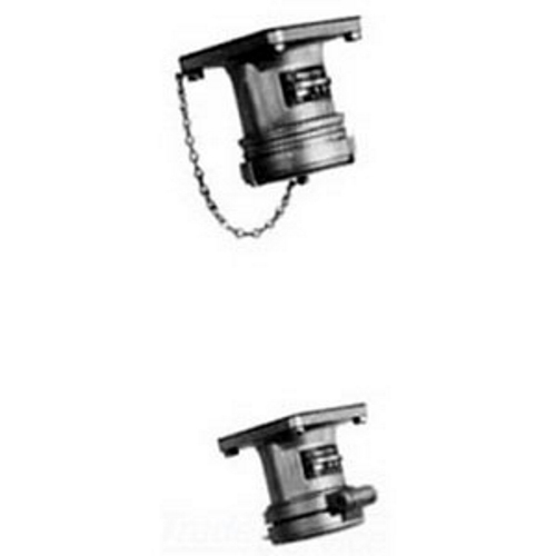 ADR1033RS Powertite ADR 3-Phase S Grounding Style 1 Pin and Sleeve Receptacle With Spring Door and Reverse Service, 600 V AC/250 V DC, 100 A, 3 Poles, 3 Wires